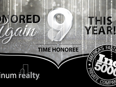 Platinum Realty makes the Inc. 5000 List for the 9th Year