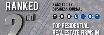 Kansas City Business Journal ranked Platinum Realty 2nd for Residential Real Estate Sales in 2021