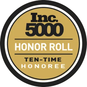 10-time honoree badge